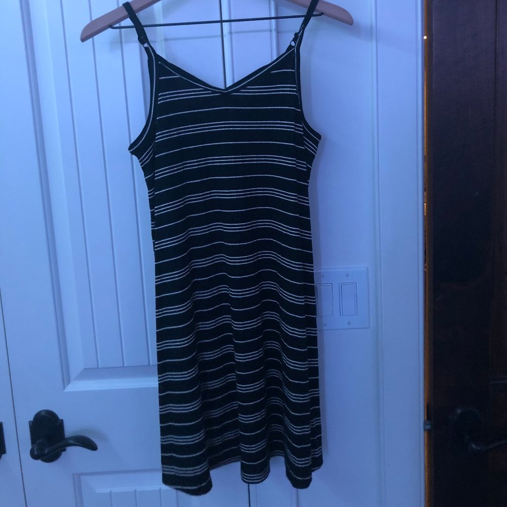striped b&w dress